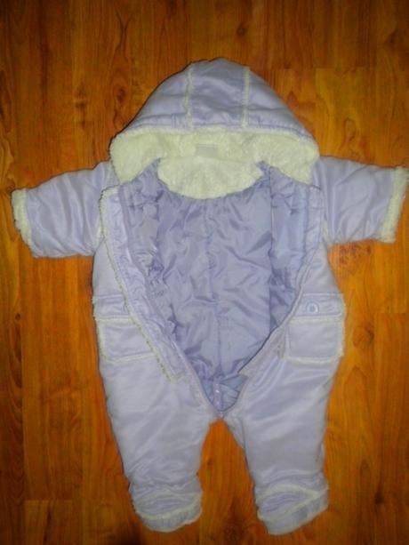 Krásná teploučká fialková kombinéza, ladybird,68