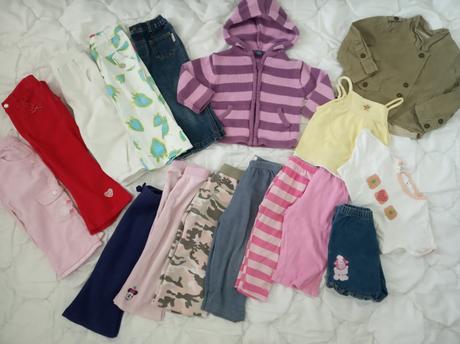 Kalhoty, tepláky, mix holka 12/18, 86–98