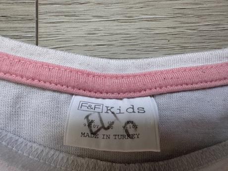 Dívčí bílé tričko kočka, jednorožec, vel. 140, f&f,140