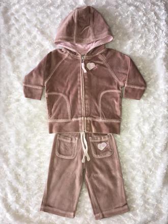 Hnědá sametová souprava next, next,68