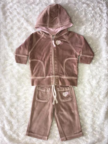 Hnědá sametová souprava next, next,68