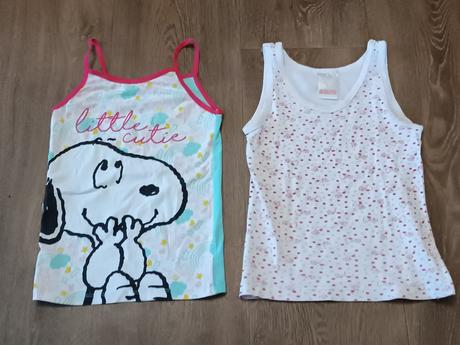 7x dívčí tílka,vel.92/104(2-4 r.), snoopy, bluey, primark,92