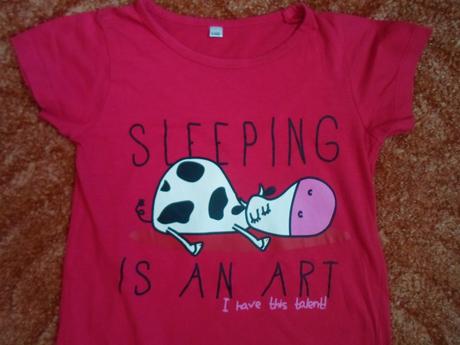 Červené tričko triko tunika krátký rukáv, 122