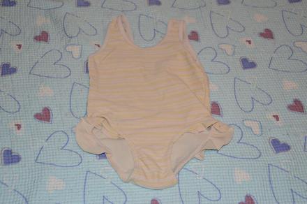 Žlutorůžové dívčí plavky s kanýrky, mothercare,104