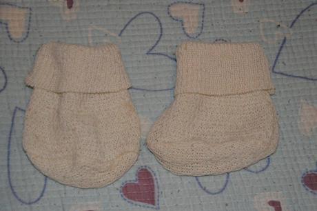Pletené ponožky, capáčky, 74