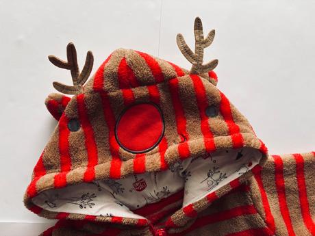 Overálek vánoční huňatý - v.3/6 měs., 68