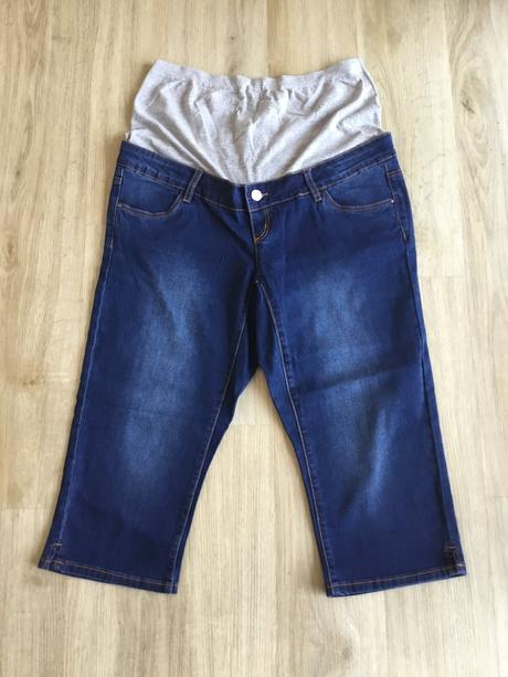 Těhotenské 3/4 slim fit džíny mama licious w32/l32, xl