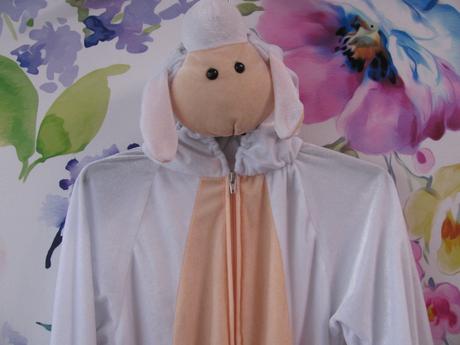 Kostým-elastický overal s kapucí ovečka, 