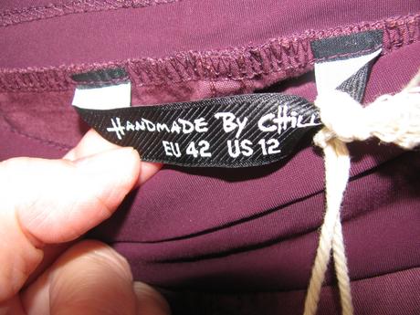 Strečové 3/4 capri kalhoty, barva bordo, 42