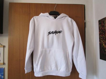 Pěkná teplejší bavl. mikina s kapucí, v. xs oversi, xs