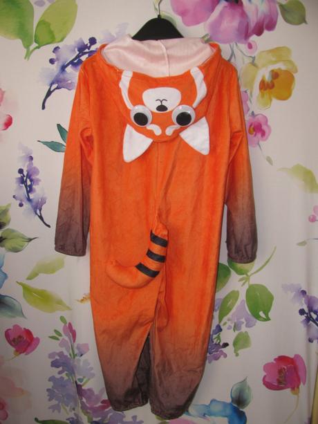 Kostým - overal s kapucí red panda,