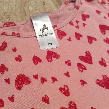 Srdíčkové bavlněné tričko zn. c&a, c&a,116