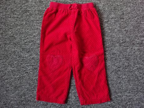 Manšestrové kalhoty červené, vel. 86/92, tu,86