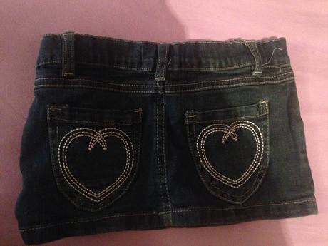 Dívčí riflová sukně srdíčka vel. 92 - 98, 92