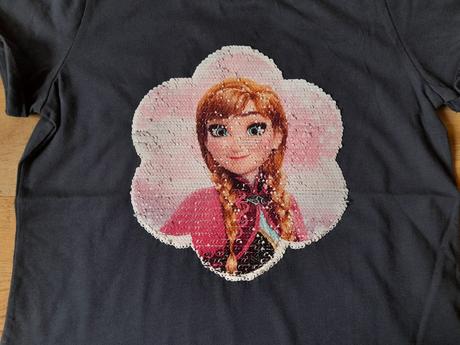 Trcko ledové království, flitry,h&m,134/140, h&m,140