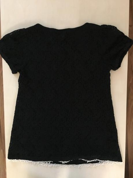 Krajka černobílý top, vel l-xl, next, next,l