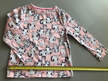 Bavlna triko kočičky srdíčka růžová 5 let ff holka, f&f,110