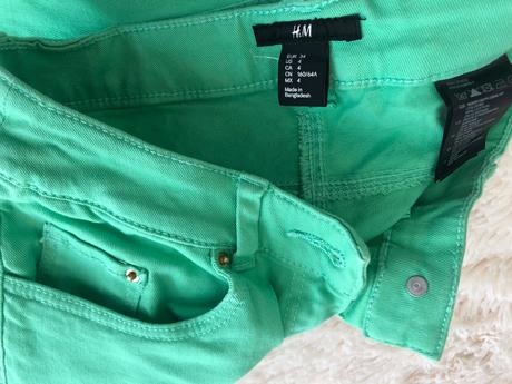 H&m zelene kalhoty 34, h&m,34