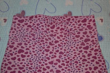 122 128 džegíny legíny džínového typu srdíčkové, h&m,122