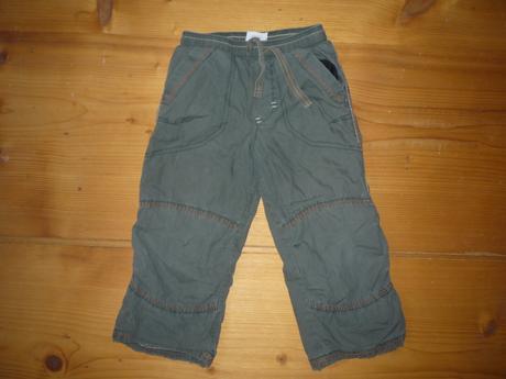 Bavlnou podšité pláťáky zelené, next,98