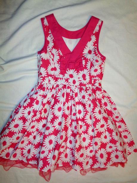 Luxusní růžovobílé květované šaty, girl2girl,134