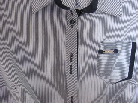 Modro-bílá proužkovaná košile, 40