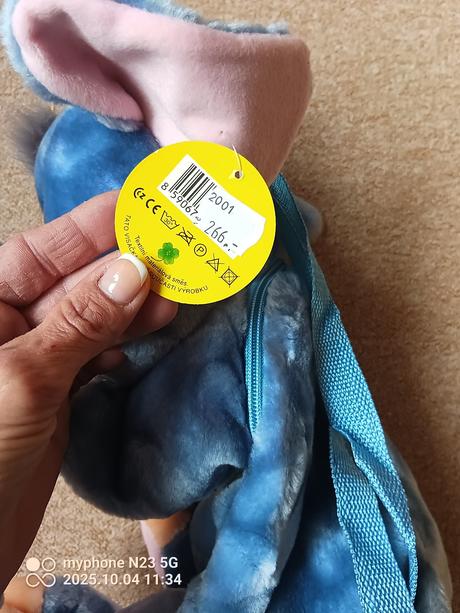 Batoh modrý slon "hračky s úsměvem", 