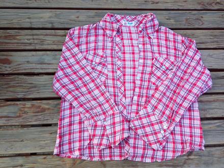 Halenka/košile - červeno-bílá, vel. l/xl, l