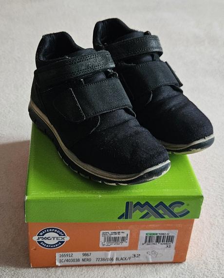 Dětské černé kotníkové boty botky, vel.32, zn.imax, 32