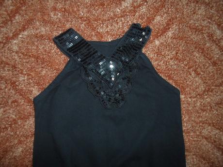 Černé tričko triko tílko, cq,122