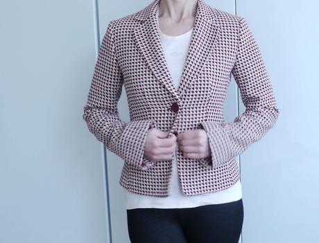 Sako vinovo-cerveno -bezove vel.34 h&m, h&m,34