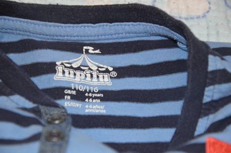 110 116 prouhaté bavlněné triko dlouhý rukáv, lupilu,116