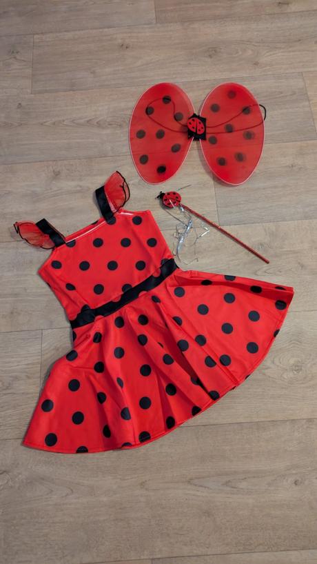 Ka154 karnevalový kostým beruška vel. 7- 9 let, 