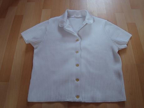 Tričko s knoflíčky - bílé, l