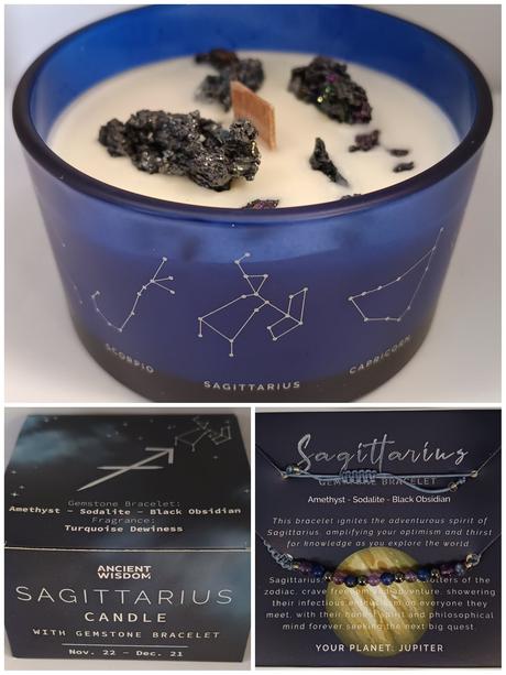Svíčka střelec s náramkem z drahých kamenů prodáno,