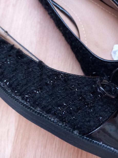 09 - černé brokátové baleríny vel. 39 - n.o.v.é, 39