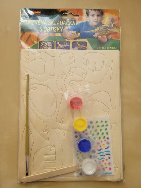 3d dřevěná skládačka dinosaura,