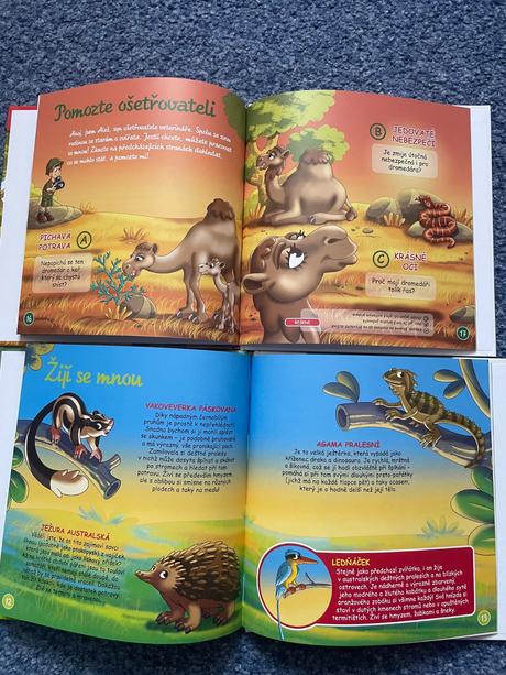 Naučné knihy pro děti - dromedár, kasuár,