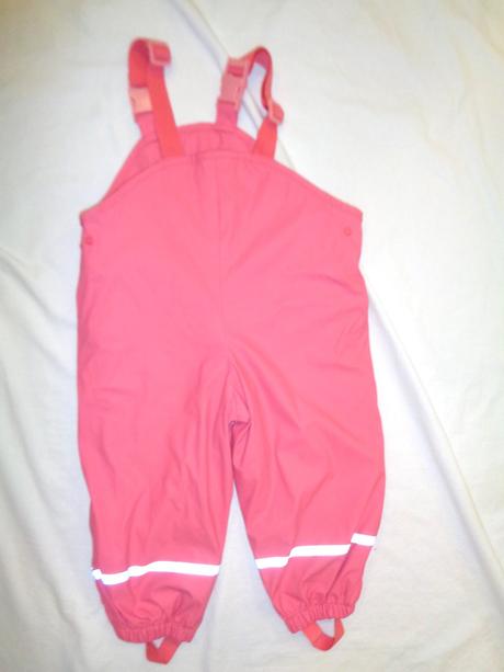 Růžové laclové nepromokavé kalhoty 86/92, lupilu,86