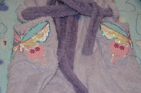 140 heboučký dívčí župan župánek s flitry, marks & spencer,140