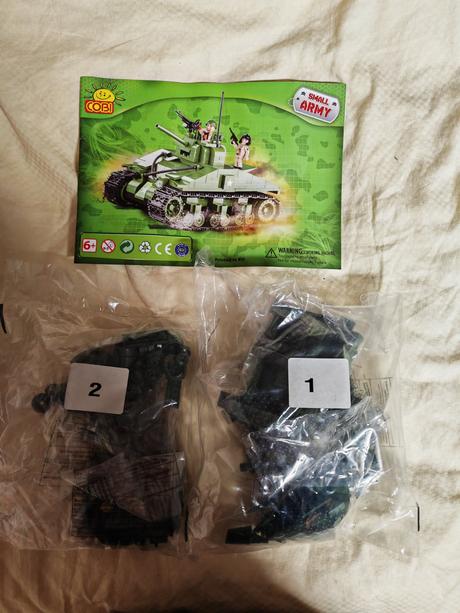 Lego 2 krabice vojenská technika - skládačka cobi, 