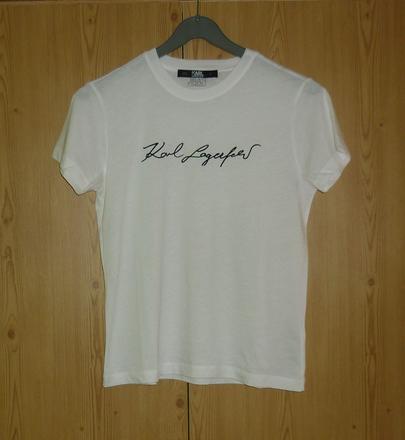 Bílé basic dámské tričko karl lagerfeld, xs