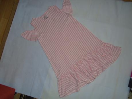 Šaty proužek 8-9 let 134, f&f,134