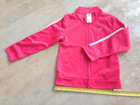 Fuchsiová sport funkční mikina domyos 104cm 3-4r, domyos,104