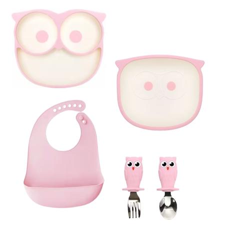 Jídelní silikonová sada sovička, 