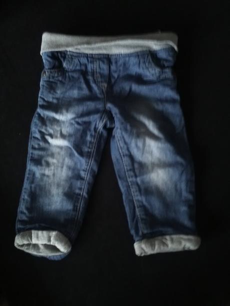 Vyteplené džíny, c&a,80