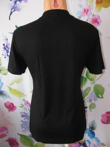 Dámské pružné černé tričko, s