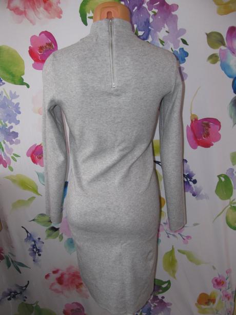 Světle šedé úpletové šaty se stojáčkem, vero moda,s