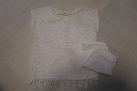 Krajkové tričko - halenka, h&m,98