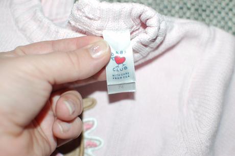 Svetřík caa se sovičkou, velikost 74, c&a,74